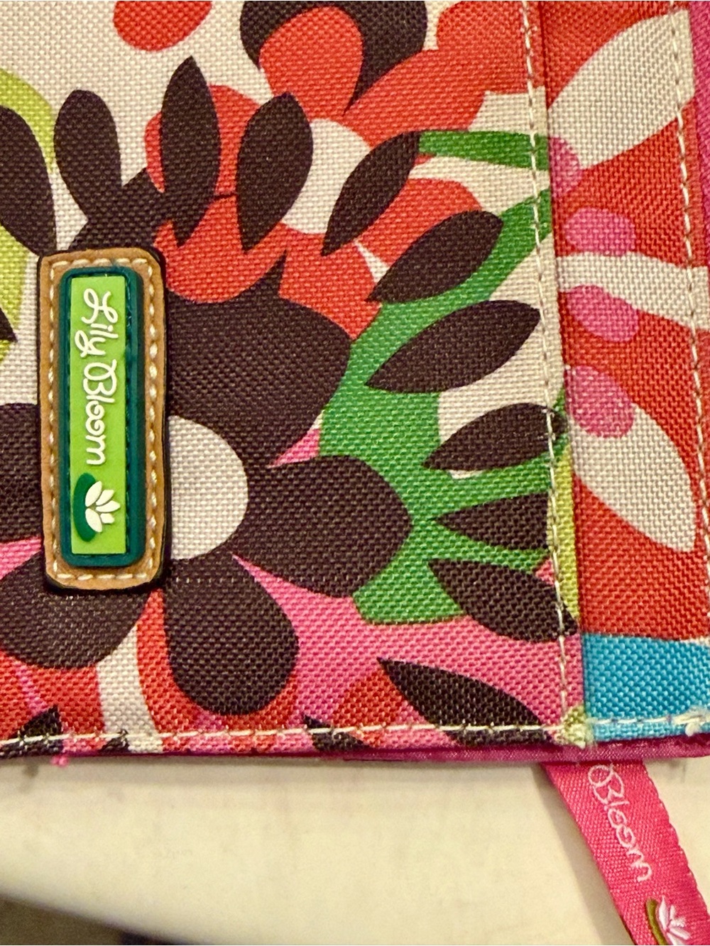 Lily Bloom Floral Wallet in Pink, Green, Brown, Turquoise